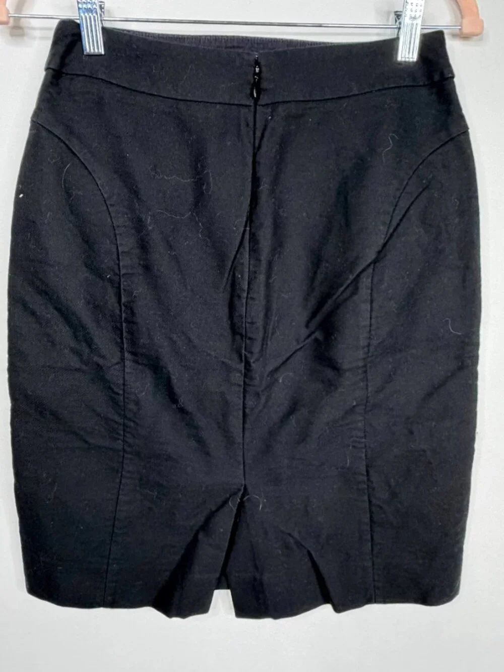 2/$30 J. Crew Pencil Skirt in Double-Serge Cotton Black 0 #A3281
